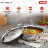 Vinod Platinum SAS Pro Extra Deep Kadai (Induction Compatible)