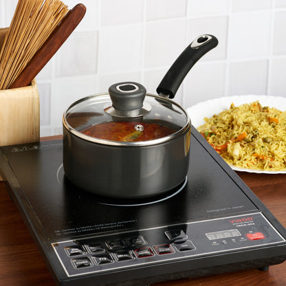Vinod Hanos Non Stick Saucepan with Lid 16cm - Main View | Vinod Cookware India