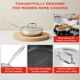 Vinod Platinum SAS PRO Sautepans with lid