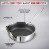 Vinod Platinum SAS PRO Sautepans with lid