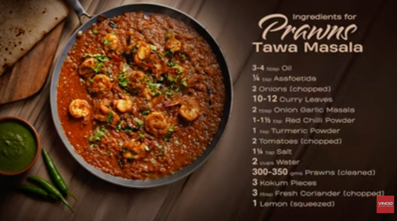 Vinod SAS Ceramic Tawa | Tawa Masala Prawns