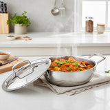 Kraft Futuretec Triply Stainless Steel Extra Deep Kadai (Induction Friendly)