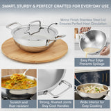 Kraft Futuretec Triply Stainless Steel Extra Deep Kadai (Induction Friendly)