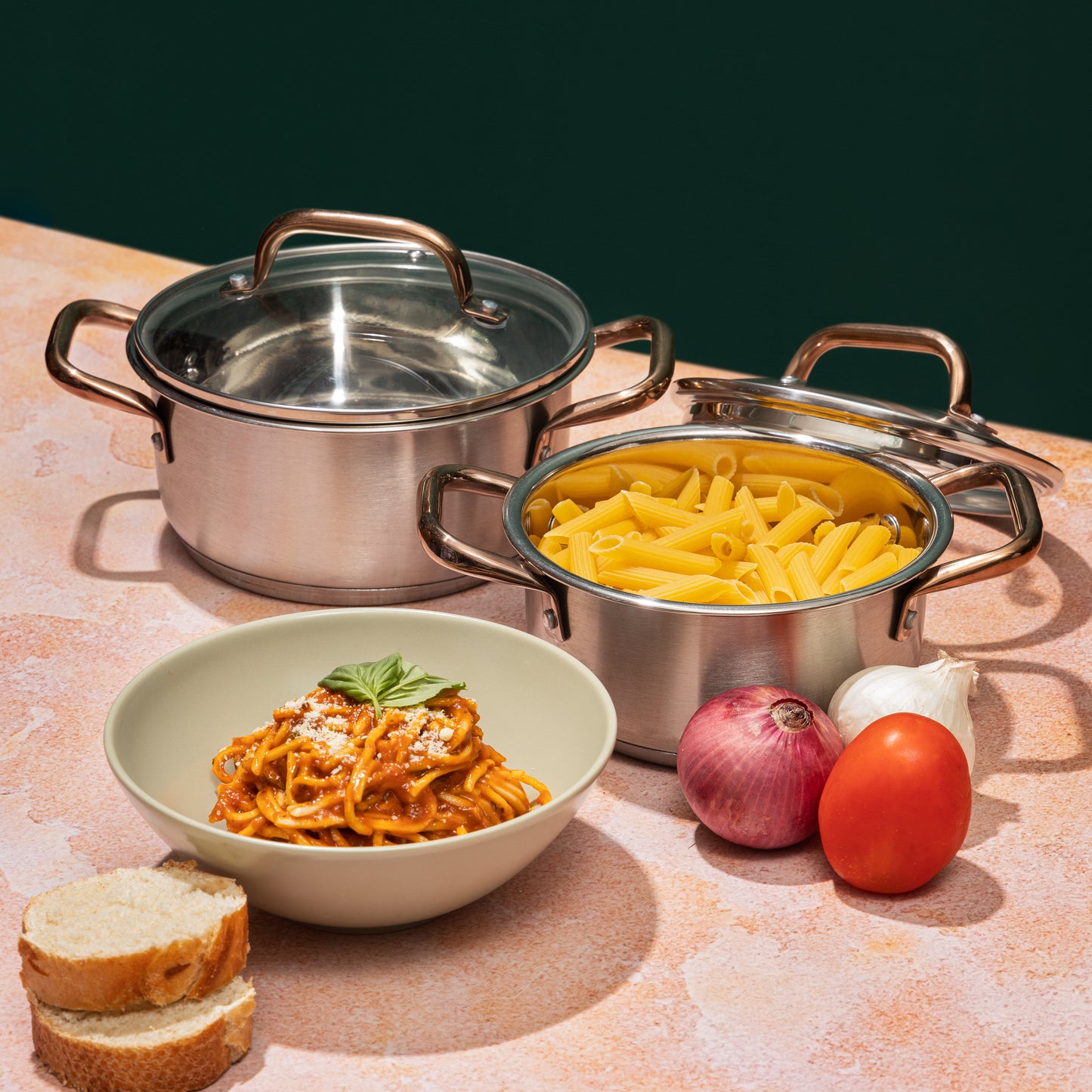 Vinod Oxford Stainless Steel Saucepot Set - 2 Piece Induction Friendly | Vinod Cookware India