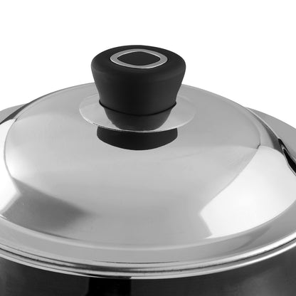 Mirror Finish Handi | Modern Indian Cookware | Strong & Long Lasting Handi | Easy Grip Lid Handi | Healthy Cooking Utensil | Gas & Induction Compatible   