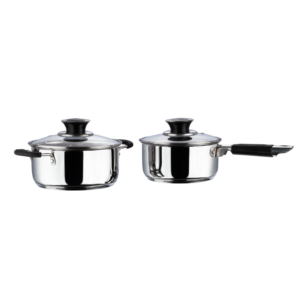 Vinod Master Chef Set - Saucepan and Casserole Combo with Glass Lids | Vinod Cookware