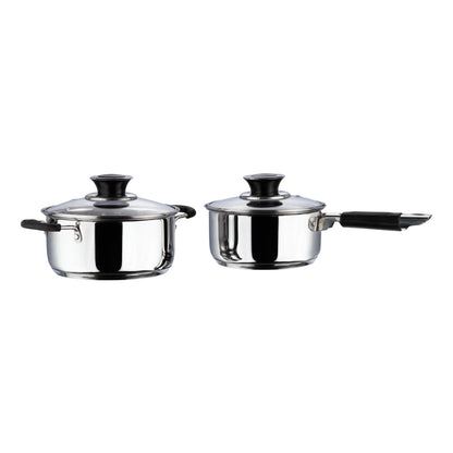 Vinod Master Chef Set - Saucepan and Casserole Combo with Glass Lids | Vinod Cookware