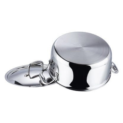 Vinod Platinum Triply Stainless Steel Saucepot with Lid - Induction Friendly, buy online India