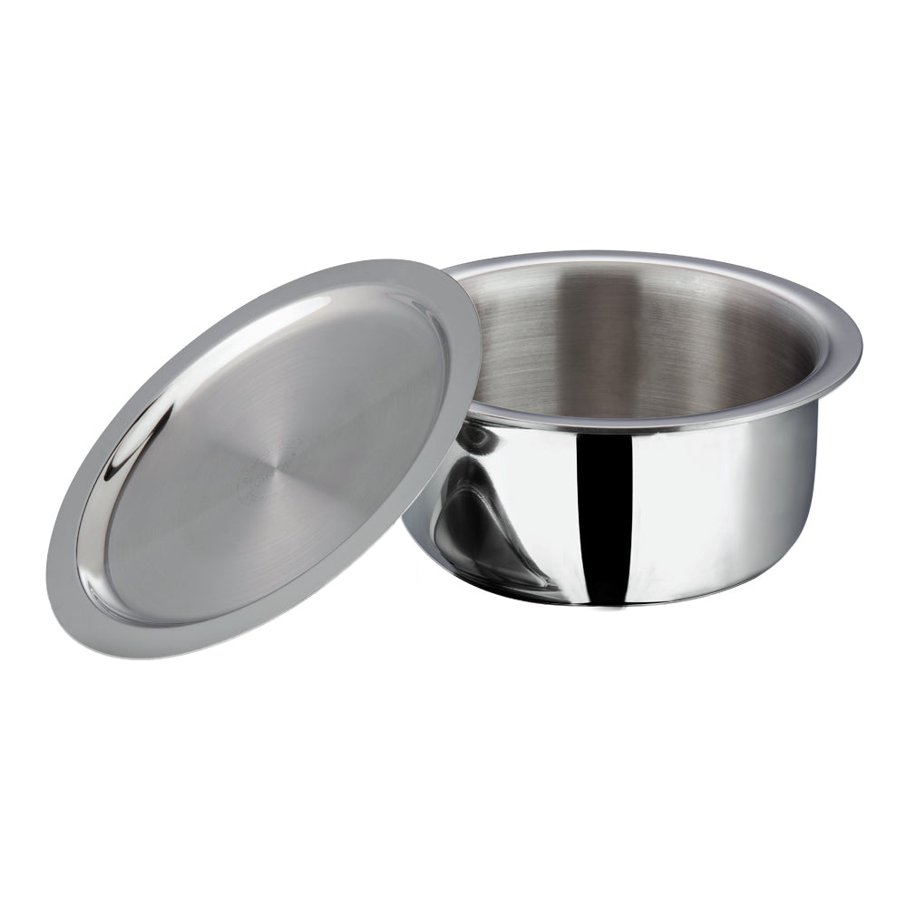 Vinod Platinum Triply Stainless Steel Tope with Lid Induction Friendly | Vinod Cookware India