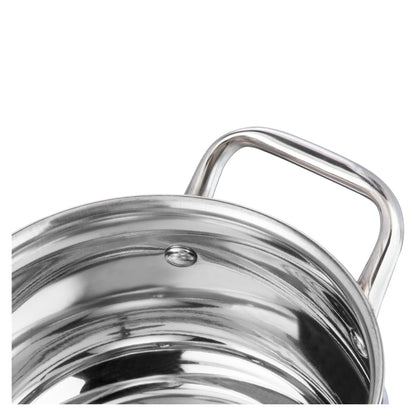 Vinod Almaty Saucepot with Glass Lid - Strong Riveted Handle for Safe Handling | Vinod Cookware