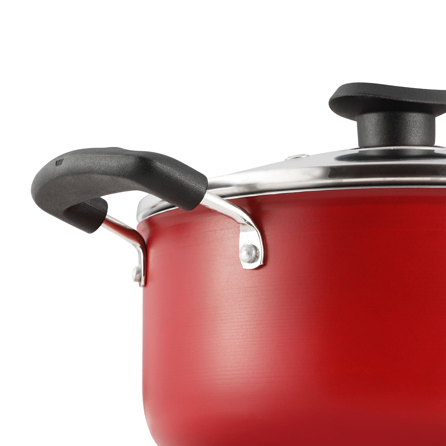 Vinod Zest Non Stick Saucepot with Glass Lid 20cm - Induction Friendly, buy online India