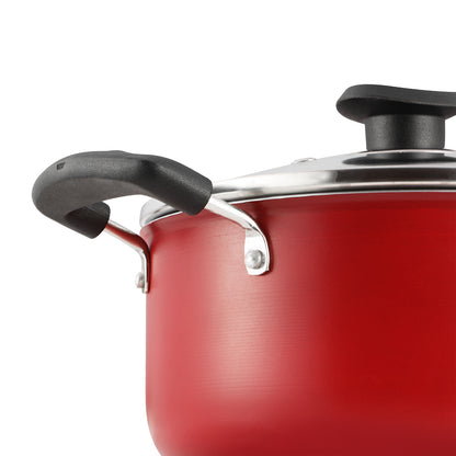 Vinod Zest Non Stick Saucepot with Glass Lid 20cm - Induction Friendly, buy online India