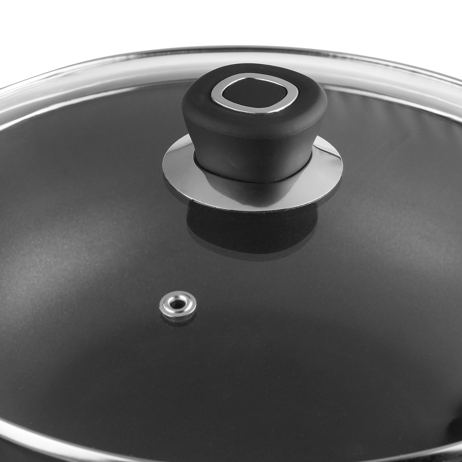 Vinod Hanos Non Stick Kadai - Sturdy Handle with Glass Lid | Vinod Cookware India