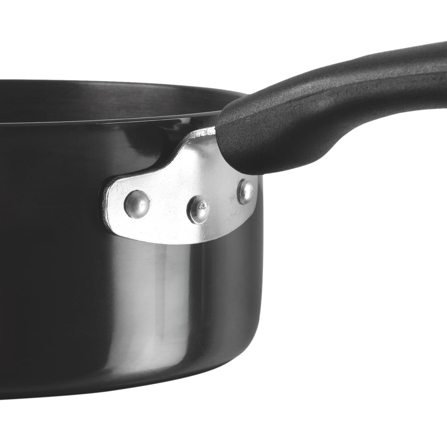 Vinod Hard Anodised Saucepan - Triple Riveted Handle | Vinod Cookware India