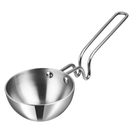 Vinod Platinum Triply Tadka Pan, tadka pan, triply stainless steel tadka pan, induction tadka pan, Vinod cookware tadka pan, stainless steel tadka pan India