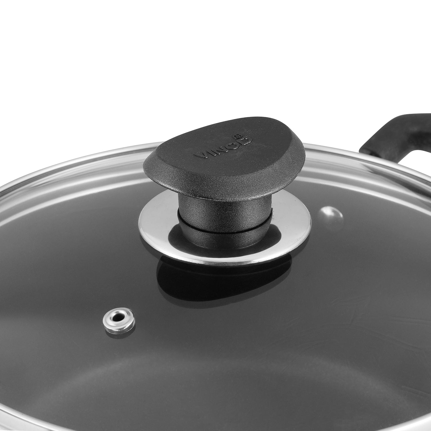 Vinod Zest Non Stick Saucepot with Glass Lid 20cm - Induction Friendly, buy online India