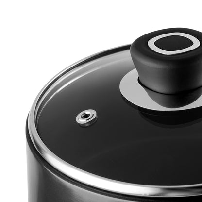 Vinod Hanos Non Stick Saucepan - Tempered Glass Lid with Knob | Vinod Cookware India