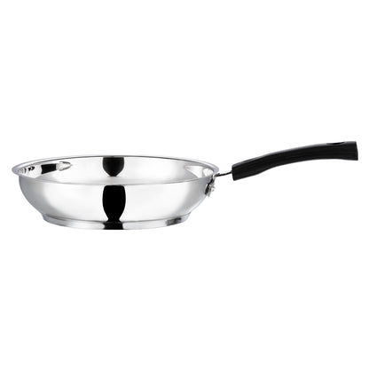 Vinod Stainless Steel Frypan - Thick Robust SAS Base for Even Heat Distribution | Vinod Cookware