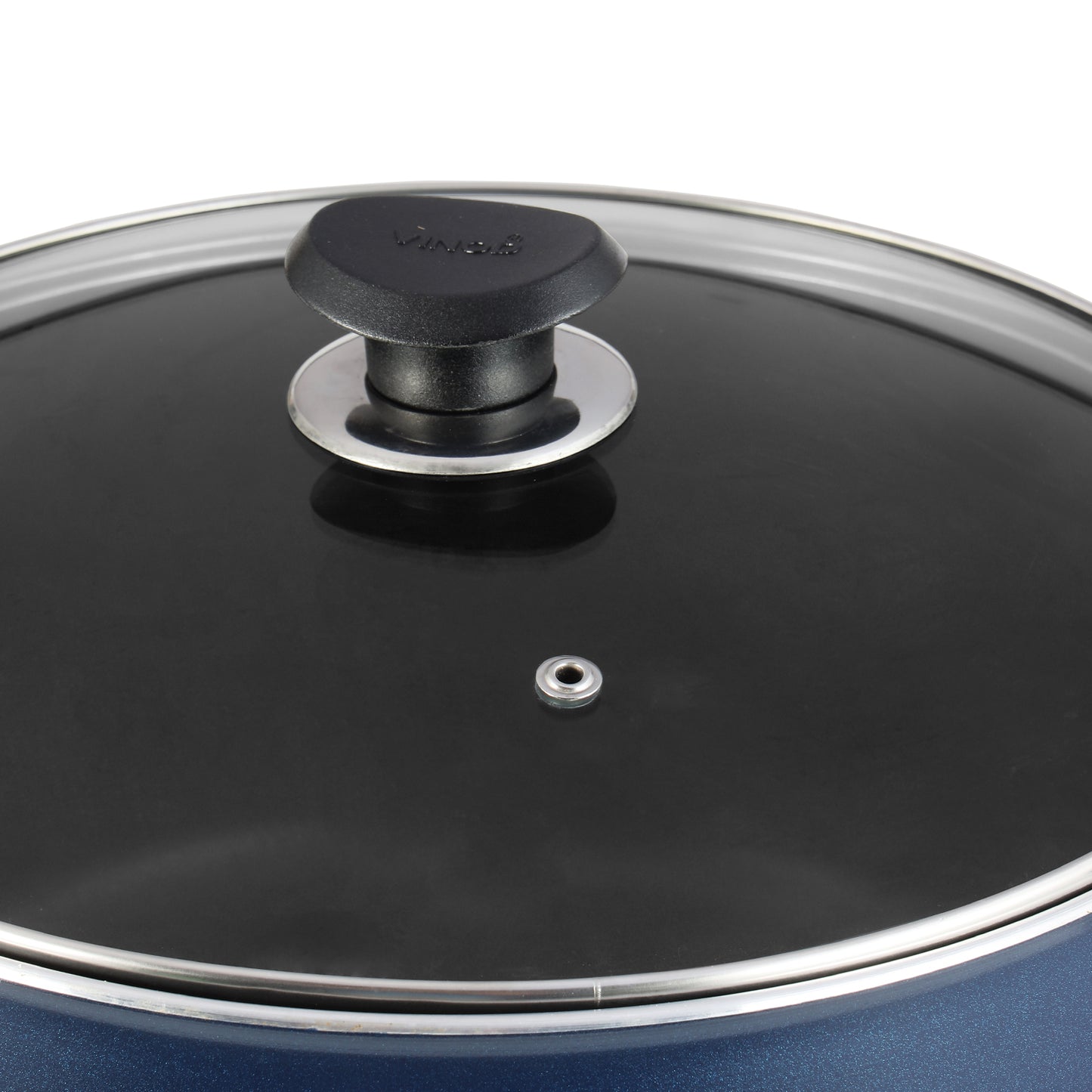 Vinod Zest Non Stick Saucepot - Toughened Glass Lid with Knob | Vinod Cookware India