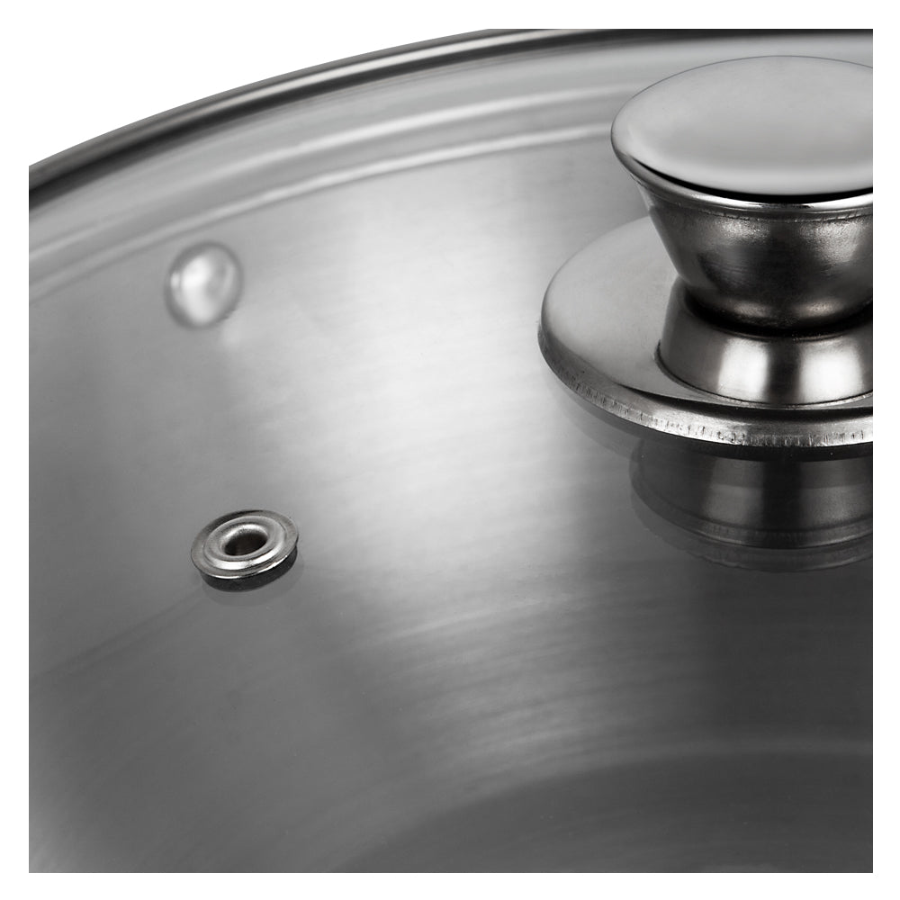 Vinod Modena Set - Toughened Glass Lid on Stainless Steel Kadai | Vinod Cookware