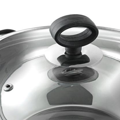 Vinod Deluxe Kadai - Toughened Glass Lid for Steam Monitoring | Vinod Cookware