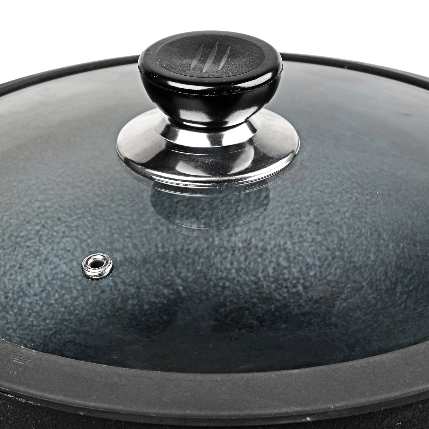 Vinod Legacy Pre-Seasoned Cast Iron Kadai - Toughened Glass Lid with Knob | Vinod Cookware India