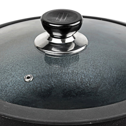 Vinod Legacy Pre-Seasoned Cast Iron Kadai - Toughened Glass Lid with Knob | Vinod Cookware India