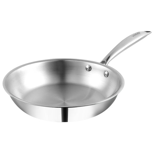 Vinod Platinum Triply Stainless Steel Frypan - Induction Friendly, buy online India