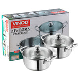 Vinod Stainless Steel Roma Saucepot Set (Induction Friendly)