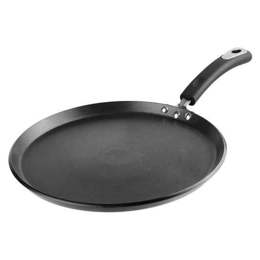 Non-stick tawa, flat pan, dosa tawa, roti pan, crepe pan, frying pan, cookware, kitchen essentials, induction compatible pan