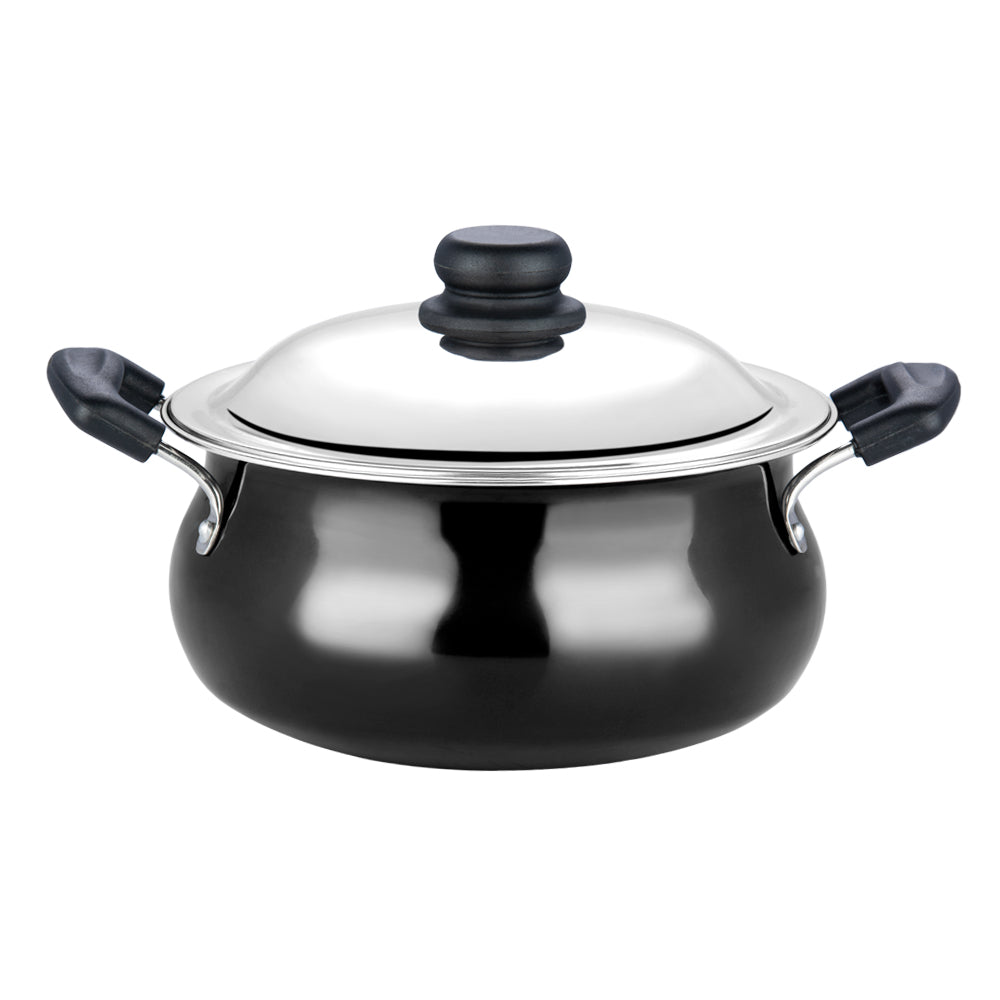 Hard Anodised Handi with Lid | Induction Friendly Handi | Vinod Hard Anodised Handi | Premium Kitchen Cookware | Heavy Gauge Handi | Gas & Induction Compatible | Durable Cooking Handi