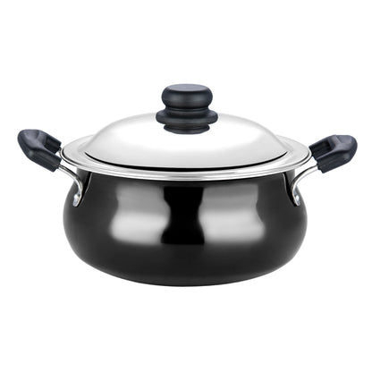 Hard Anodised Handi with Lid | Induction Friendly Handi | Vinod Hard Anodised Handi | Premium Kitchen Cookware | Heavy Gauge Handi | Gas & Induction Compatible | Durable Cooking Handi