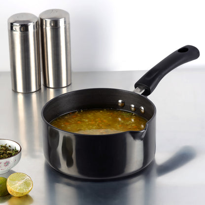 Vinod Hard Anodised Saucepan Induction Friendly | Vinod Cookware India