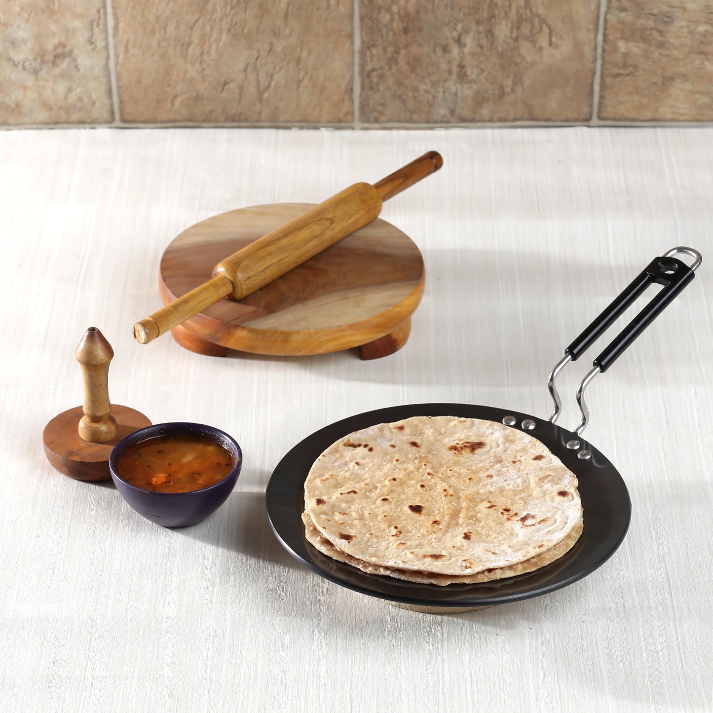 Vinod Hard Anodised Tawa Induction Friendly - Main View | Vinod Cookware India