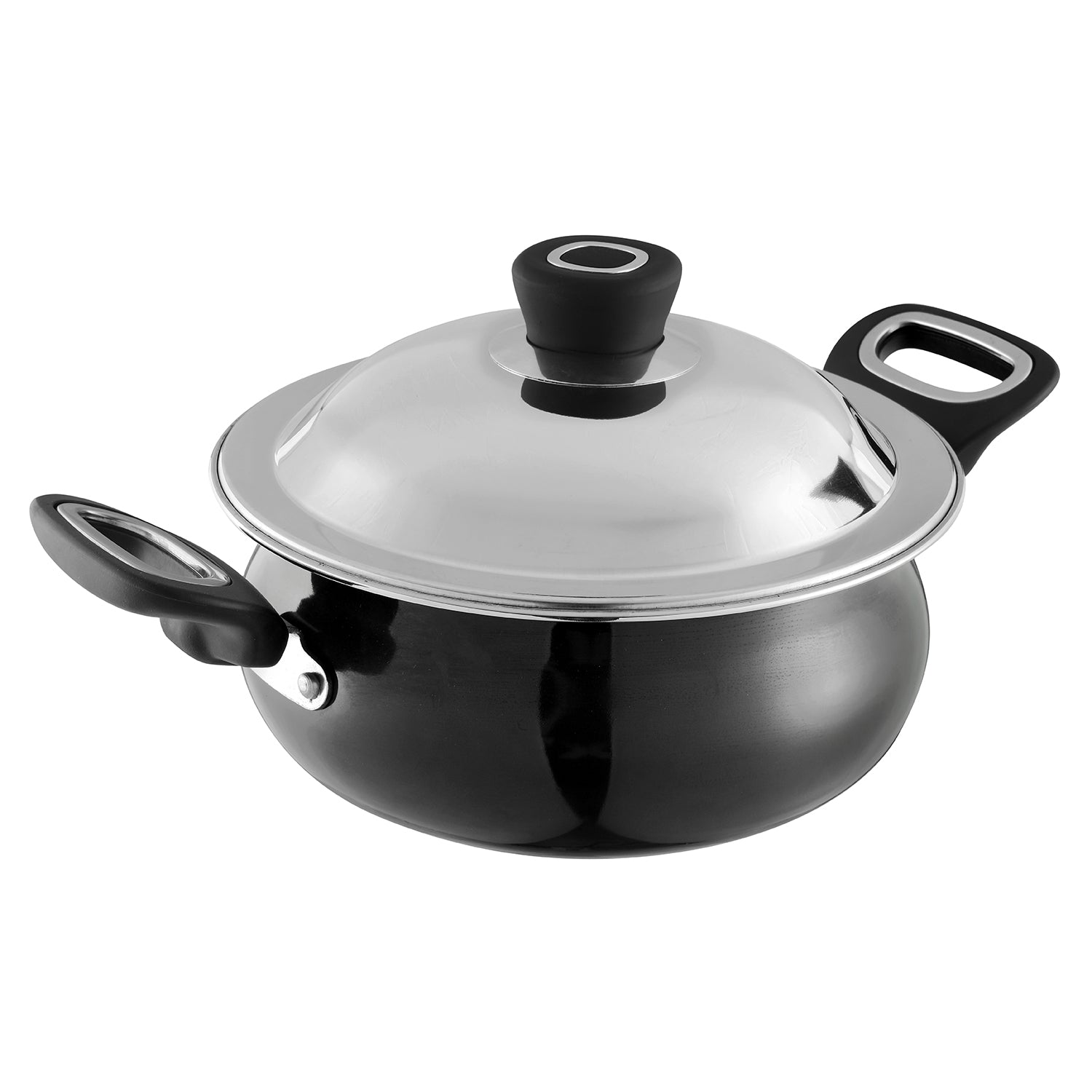Mirror Finish Handi | Modern Indian Cookware | Strong & Long Lasting Handi | Easy Grip Lid Handi | Healthy Cooking Utensil | Gas & Induction Compatible