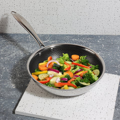 Vinod Platinum Triply Stainless Steel SAS Pro FryPan (Induction Friendly)