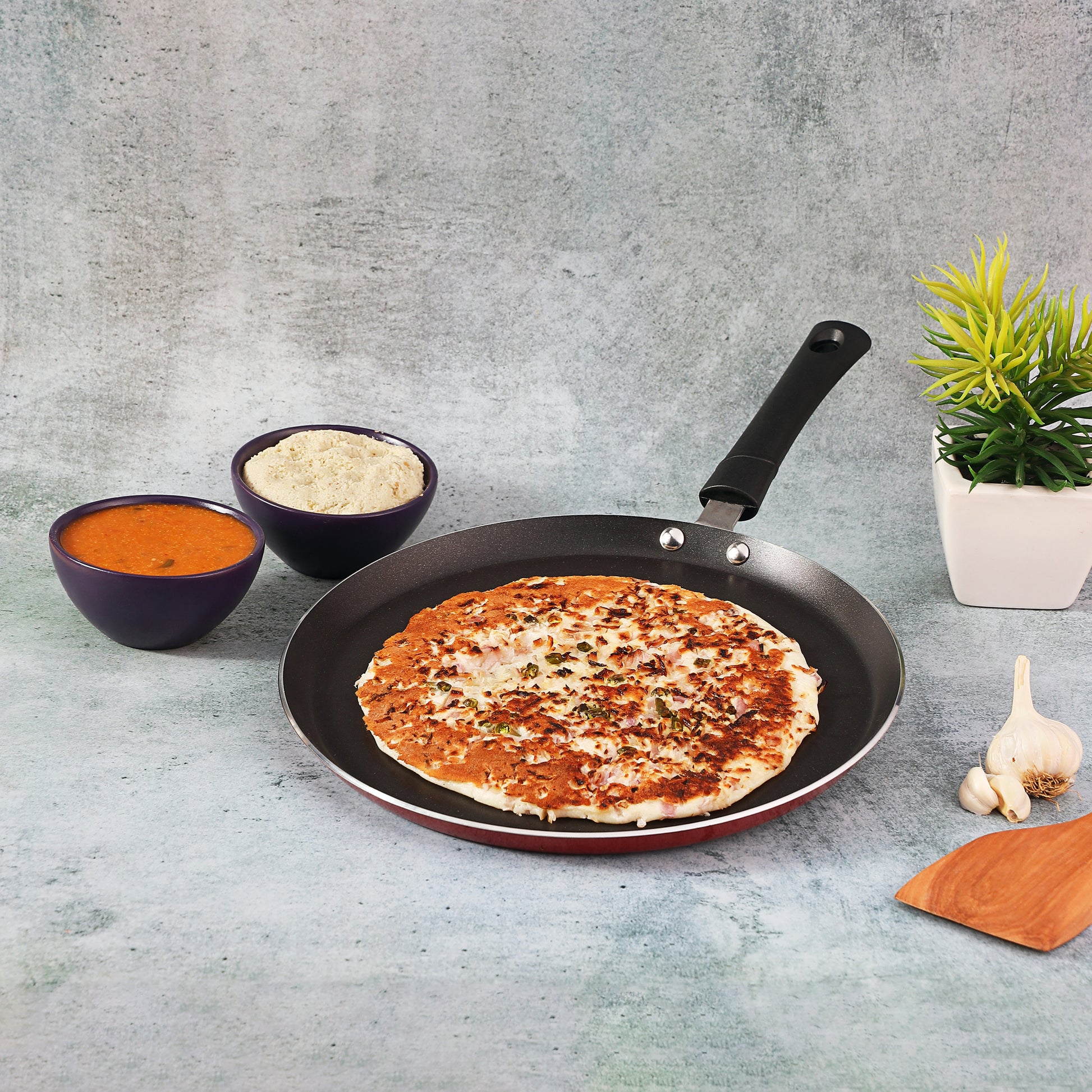 Vinod Popular Non-Stick Dosa Tawa 25cm 28cm 30cm - Induction Friendly | Vinod Cookware