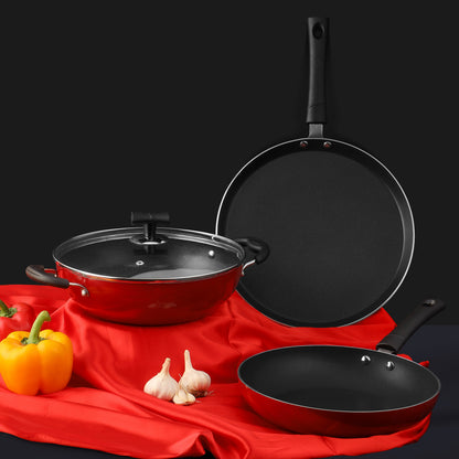 Vinod Popular Non-Stick Set - Induction Friendly Hero Shot | Vinod Cookware
