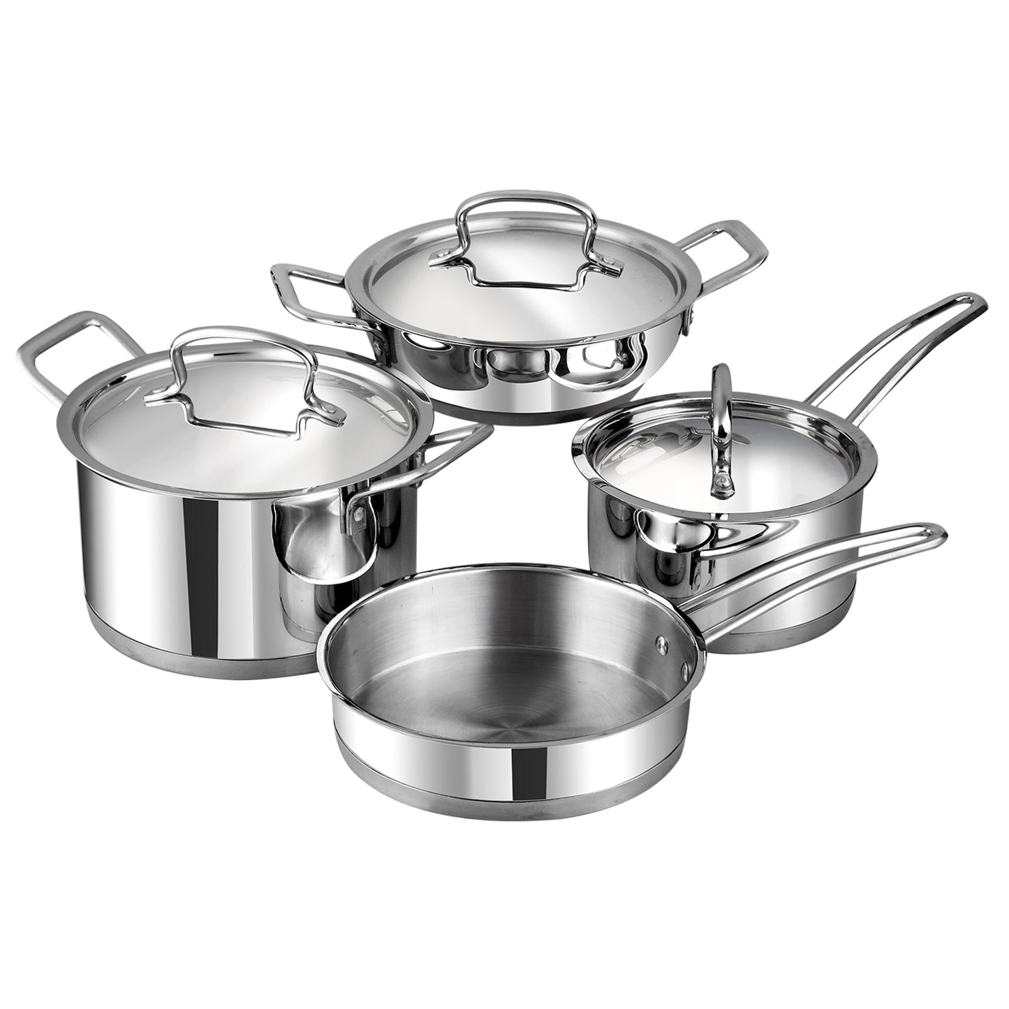 Vinod Classique Deluxe Set - 4pc Stainless Steel Cookware Collection | Vinod Cookware