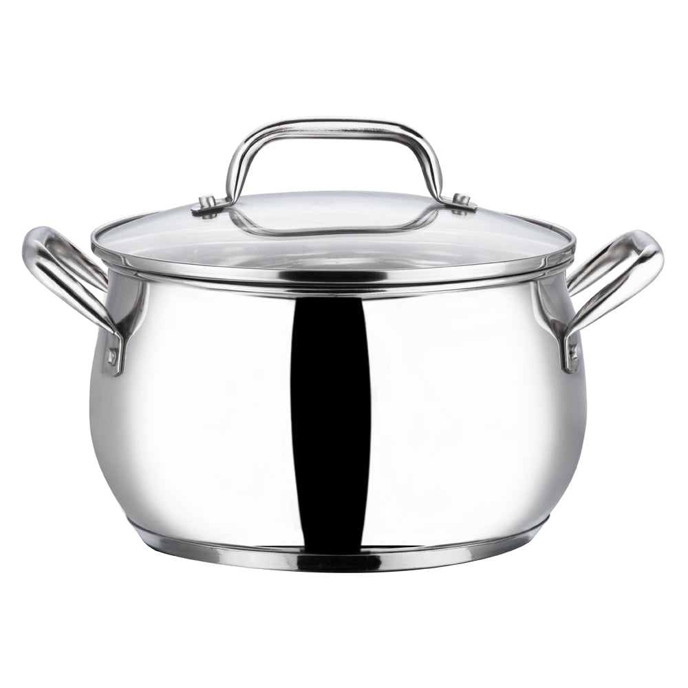 Vinod Almaty Saucepot Stainless Steel - Belly Shape Design Induction Friendly | Vinod Cookware