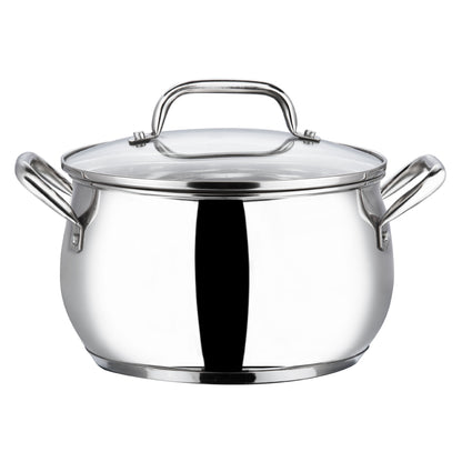 Vinod Almaty Saucepot Stainless Steel - Belly Shape Design Induction Friendly | Vinod Cookware