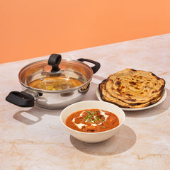 Vinod Stainless Steel Deluxe Kadai with Lid