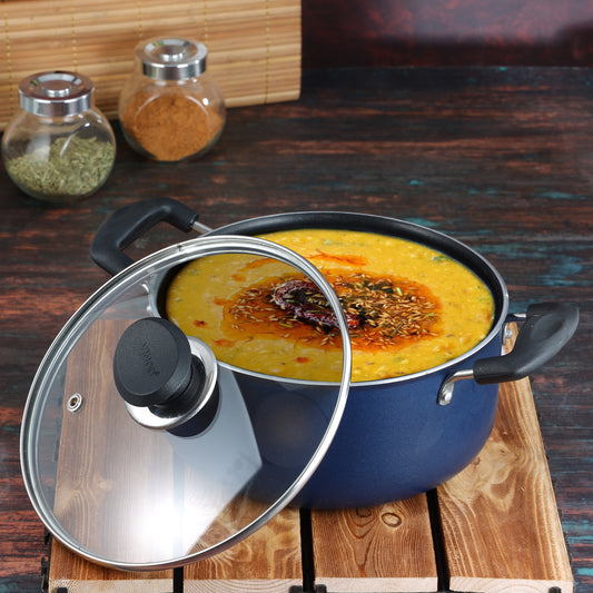 Vinod Zest Non Stick Saucepot with Lid - Main View | Vinod Cookware India