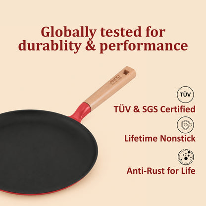 Vinod Cast Iron Freya Dosa Tawa - 28 cm