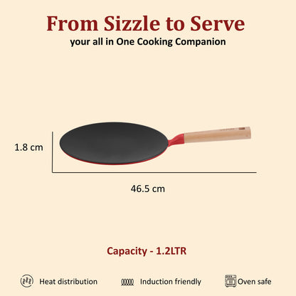 Vinod Cast Iron Freya Roti Tawa - 26 cm