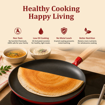 Vinod Cast Iron Freya Dosa Tawa - 28 cm