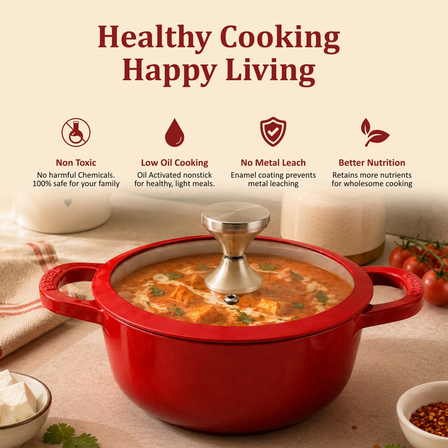 Vinod Cast Iron Freya Sauce Pot - 20 cm