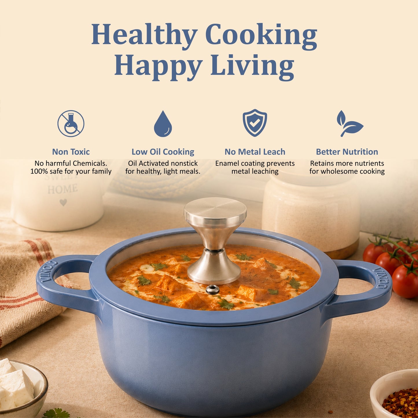 Vinod Cast Iron Freya Sauce Pot - 20 cm