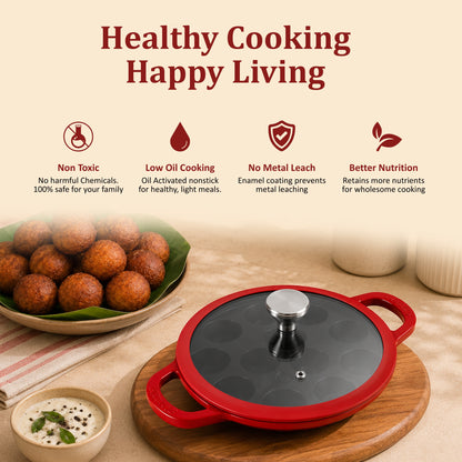 Vinod Cast Iron Freya Appam Pan - 22 cm