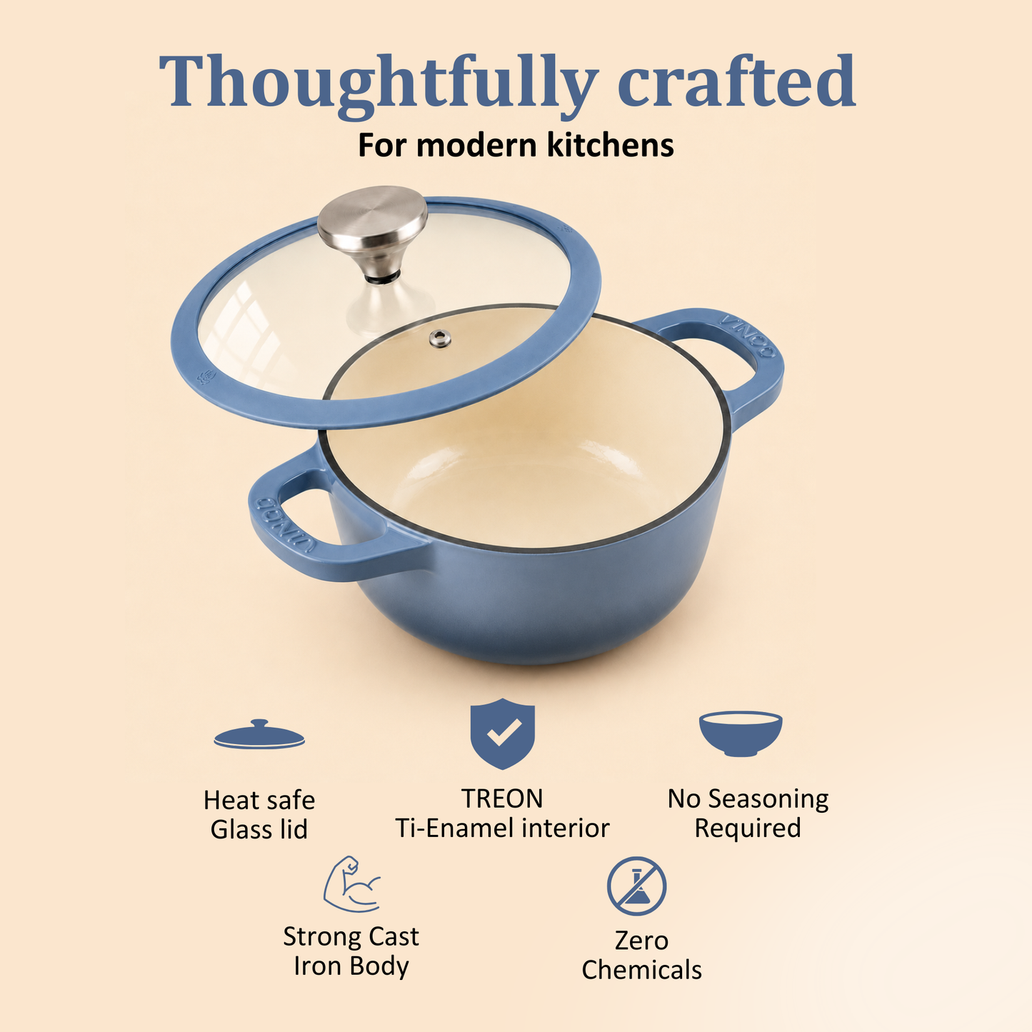 Vinod Cast Iron Freya Sauce Pot - 20 cm